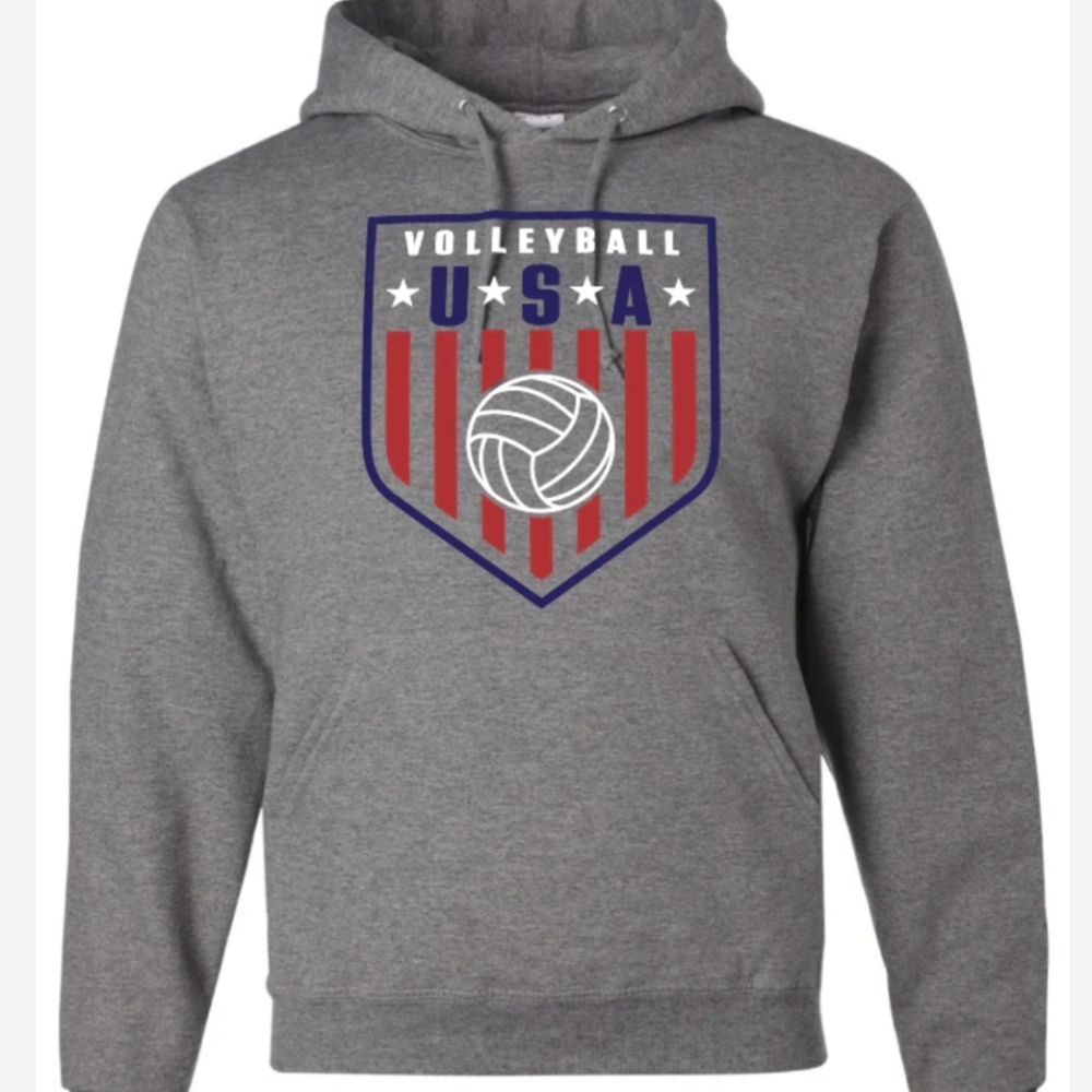 Gray USA Volleyball Graphic Hoodie!